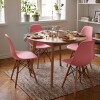 Pack 4 Sillas De Comedor Eames Lumax De Diseño Moderno Con Patas De Madera Rosa