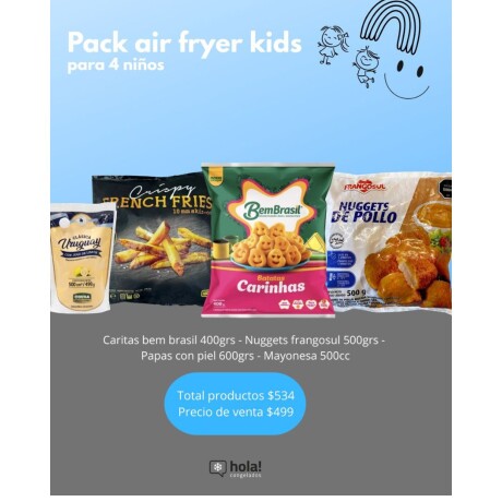 PACK AIR FRYER KIDS PARA 4 NIÑOS PACK AIR FRYER KIDS PARA 4 NIÑOS