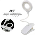 Lampara Led Redonda con Pinza Para Escritorio Pc o Lectura Blanca Lampara Led Redonda con Pinza Para Escritorio Pc o Lectura Blanca