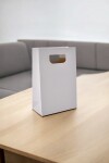Bolsa cartulina sacabocado 10x05x15 cm BLANCO