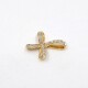 Cruz de oro 18K amarillo y brillantes 20 x 16 mm. Cruz de oro 18K amarillo y brillantes 20 x 16 mm.