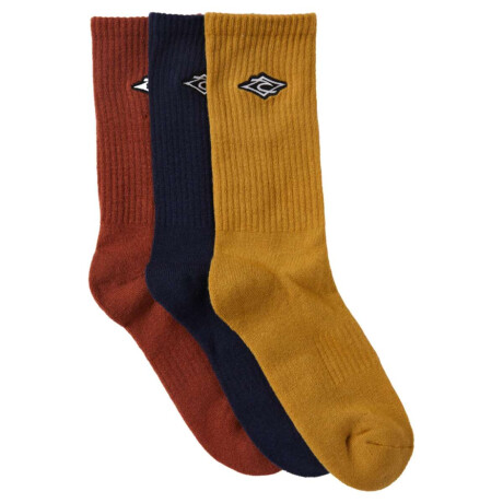 Medias Rip Curl Icons Crew Sock Dark Navy Pack 3 unidades