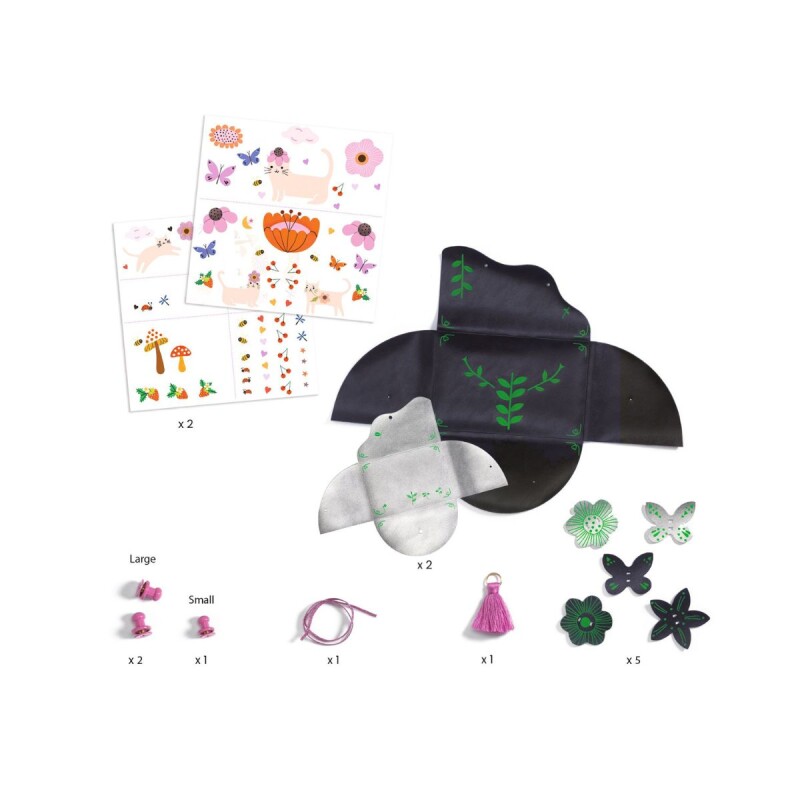 Set de manualidades para hacer monederos Negro