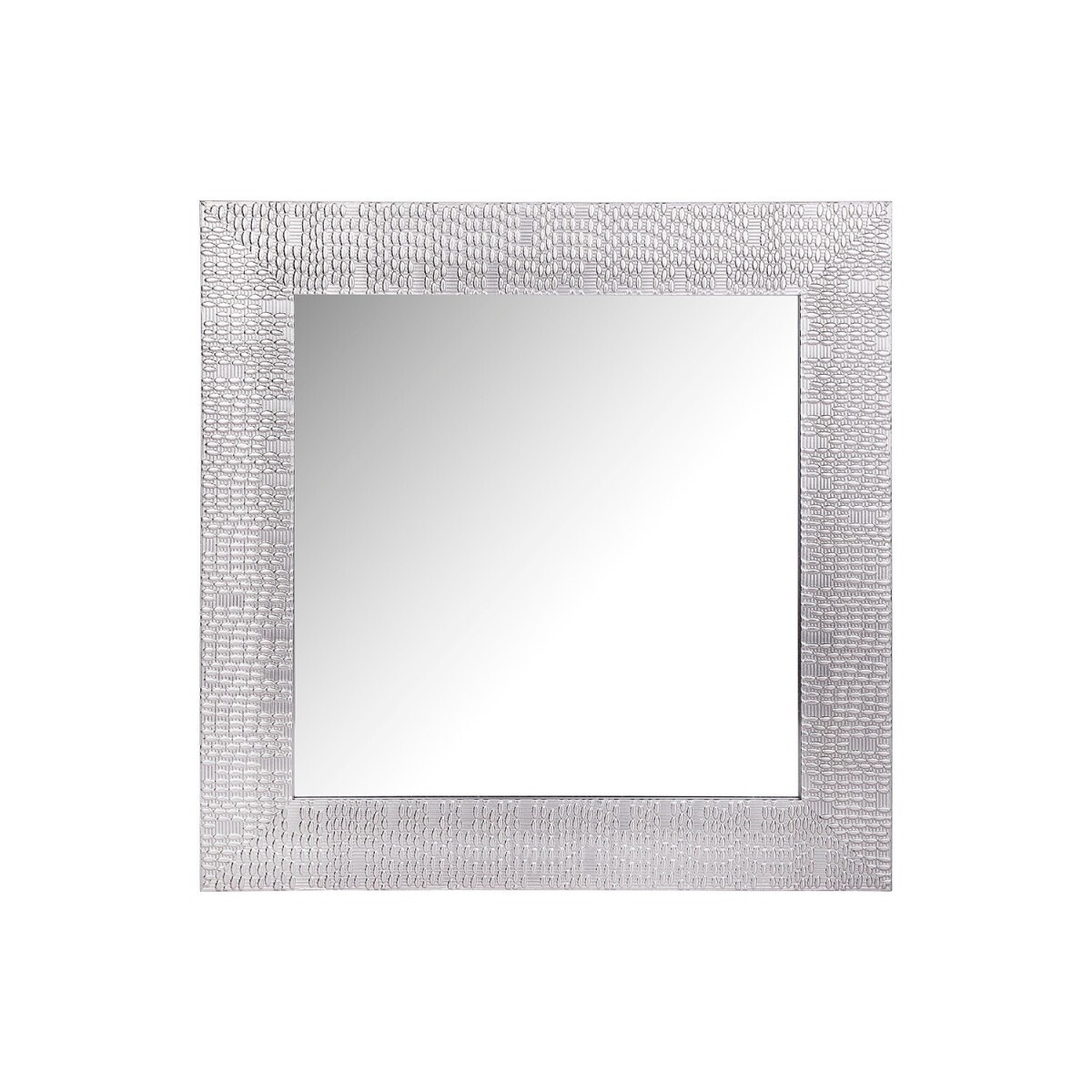Espejo cuadrado plateado o dorado de 60 × 60 cm para decoración de interiores 