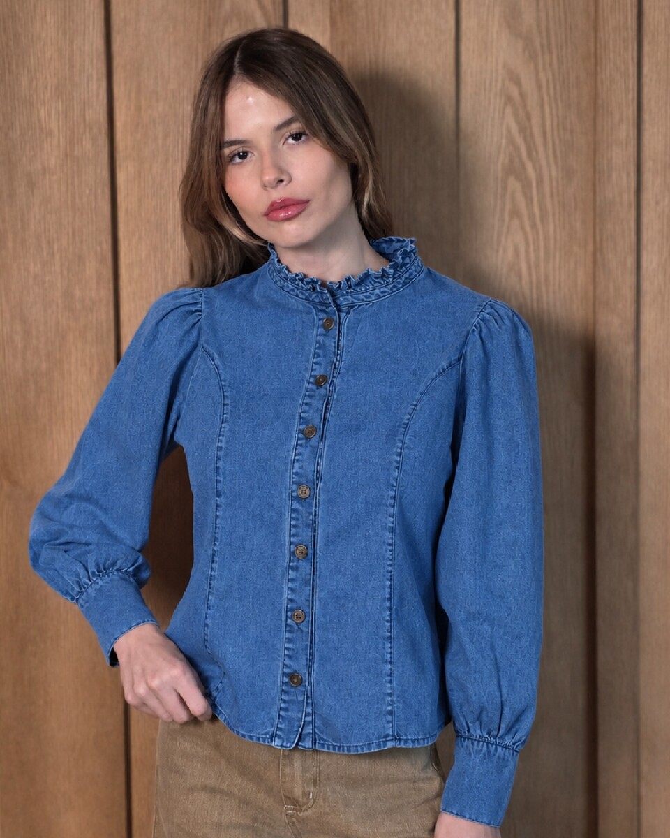Camisa Mecha - Denim Azul 