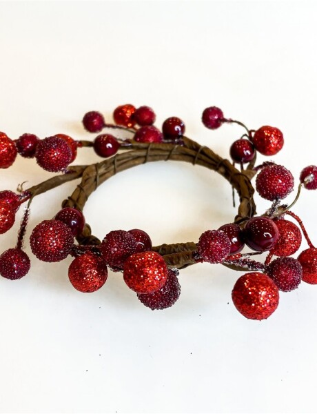 ADORNO PARA VELAS BERRY  GLASS ROJO ADORNO PARA VELAS BERRY  GLASS ROJO