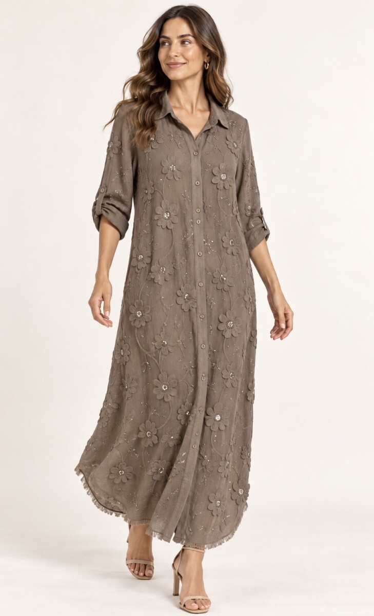 VESTIDO CAMISERO ALEM - Visón 