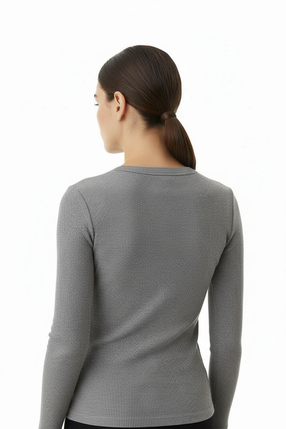 Polera Guelma Gris Melange Medio