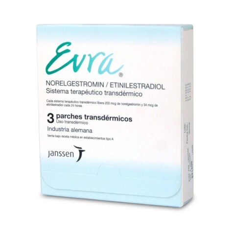 Evra 3 parches transdérmicos anticonceptivo Evra 3 parches transdérmicos anticonceptivo