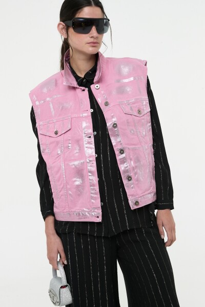 CHALECO DENIM Rosa
