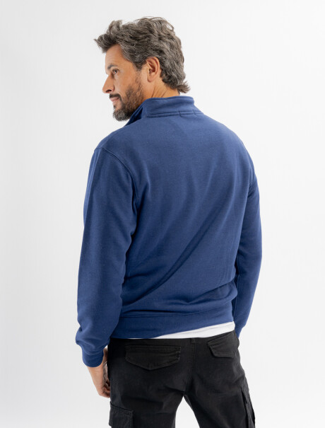 Buzo felpa liso azul
