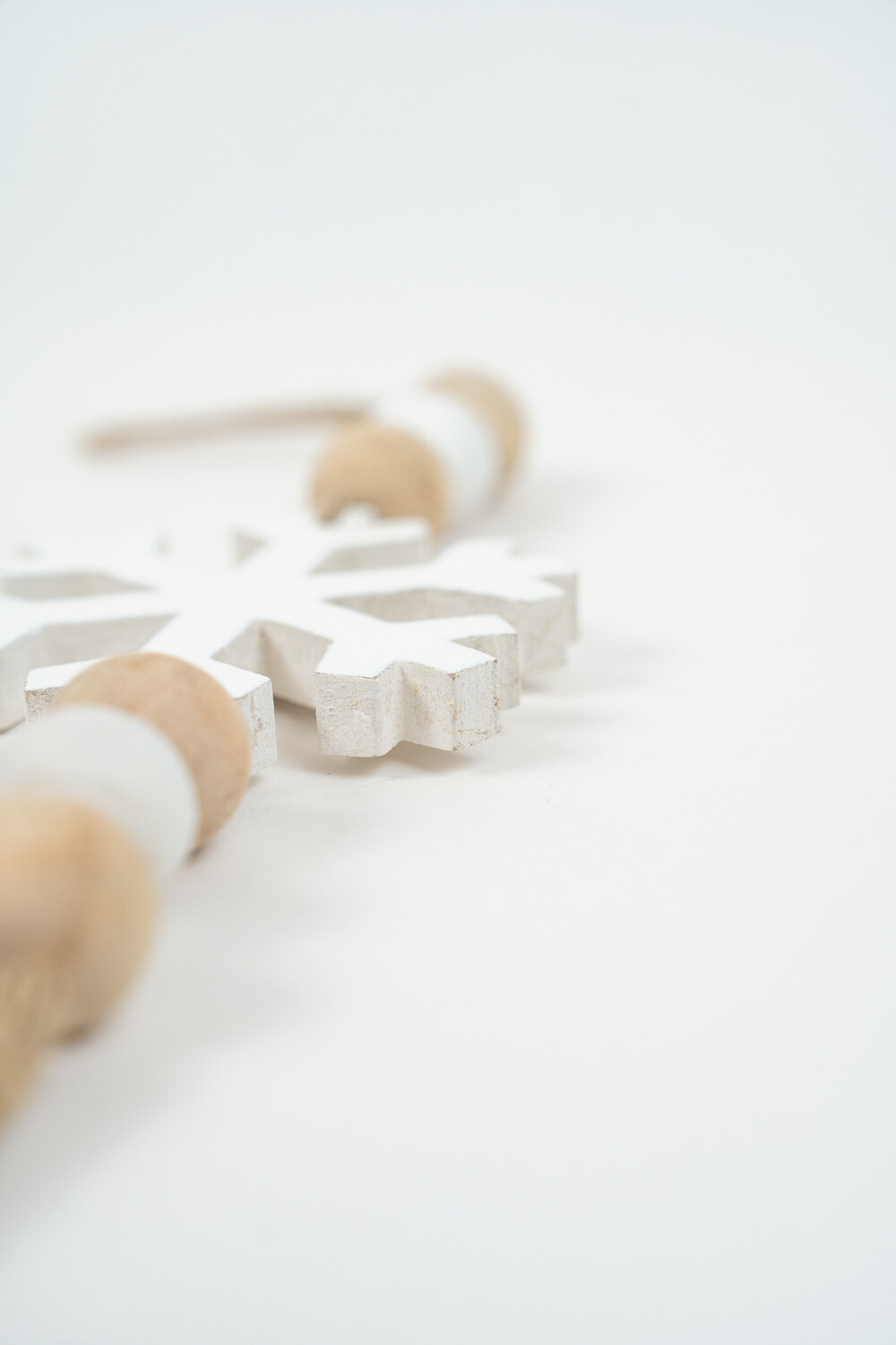 Deco Navidad Colgante Copo De Nieve De Madera Color Unico