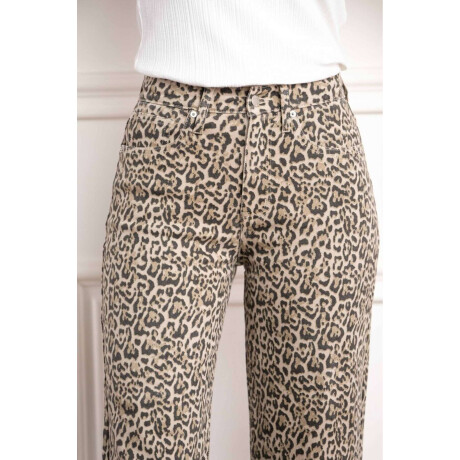 Jean Wide Leg Animal Print Animal Print