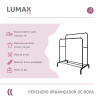 Perchero Organizador de Ropa Closet Hogar de Metal Negro