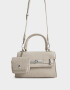 City Cartera City Efecto Croco - Blanco Crudo