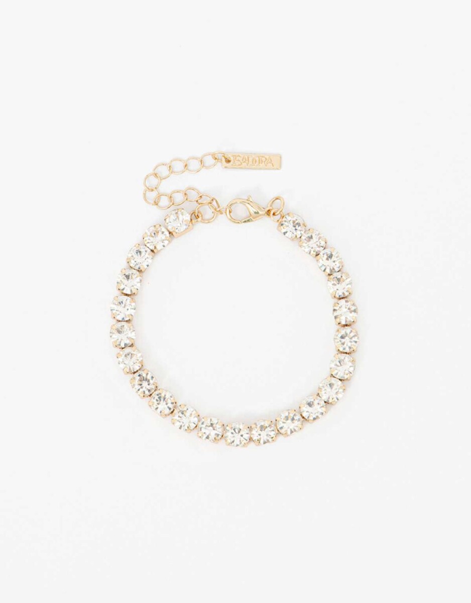 Pulsera Flexible Strass - Dorado 