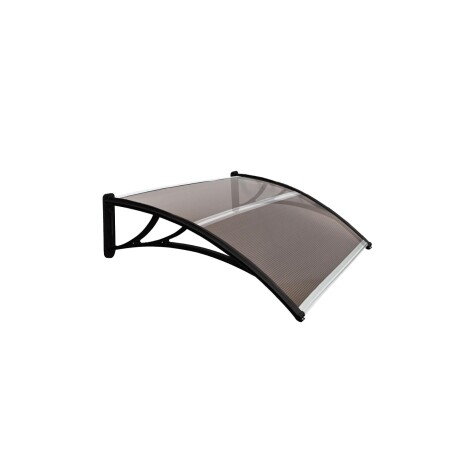 Alero Policarbonato Transparente Y Soporte Negro 1.5 X 0.8 M Alero Policarbonato Transparente Y Soporte Negro 1.5 X 0.8 M