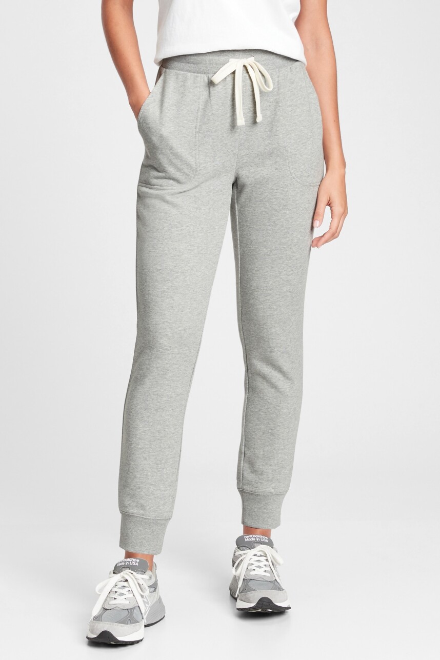 Pantalon Deportivo Con Puño Grey Heather