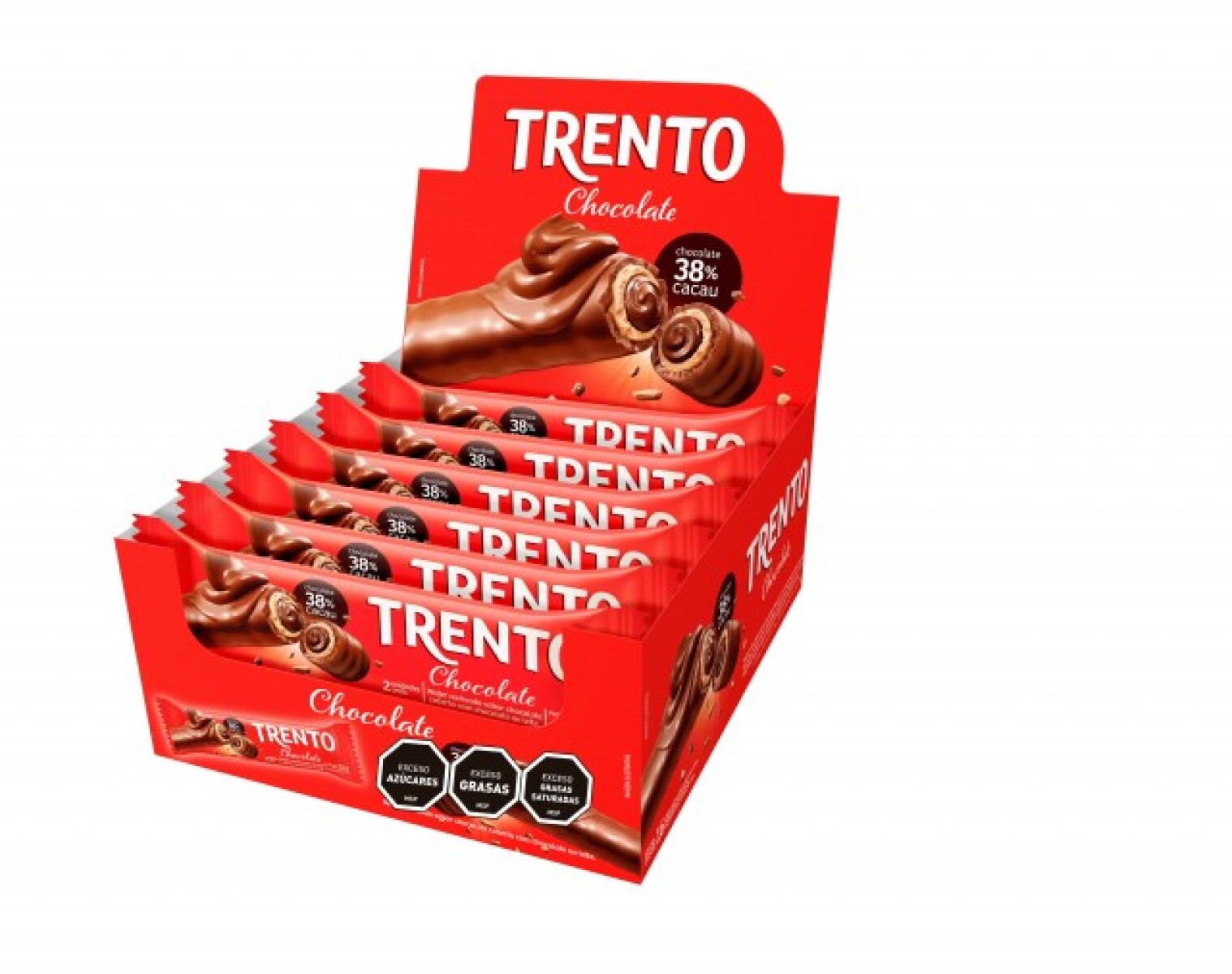 Barquillo Trento Rell x 16 - Chocolate 