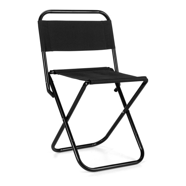 Silla Plegable De Playa Infantil Camping Metal Resistente Variante Color Negro