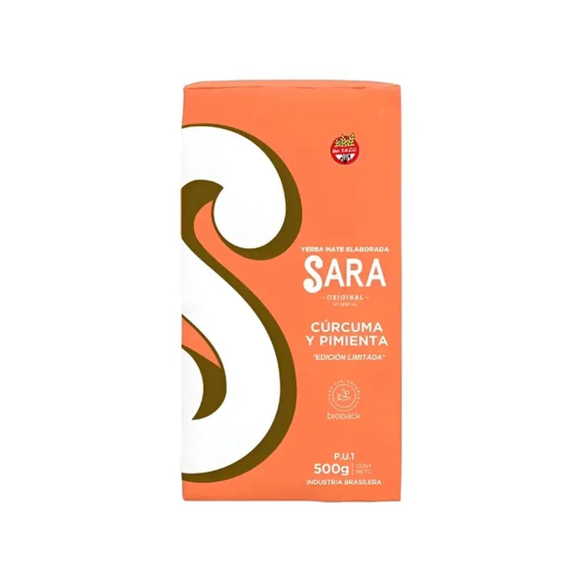 YERBA SARA CURCUMA Y PIMIENTA 500G 