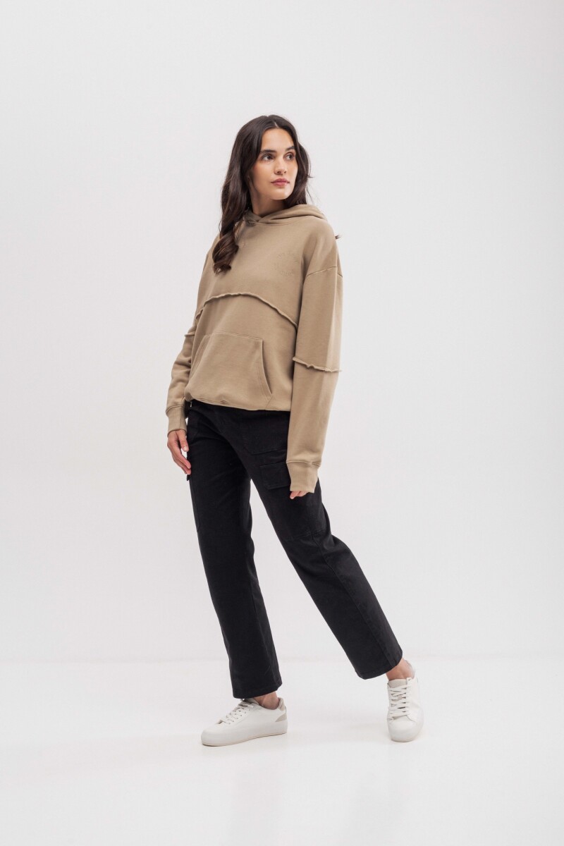 Pantalón cargo de gabardina Negro