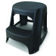 Banqueta 2 escalones soporta 100 kg NEGRO