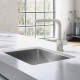 PILETA DE COCINA SATINADO DE PEGAR 76.2X45.7X23CM DE ABAJO INCLUYE VALVULA Y SIFON AQUALIA 000