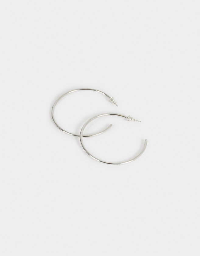 Aros Argollas De metal Argollas De Metal - Plateado