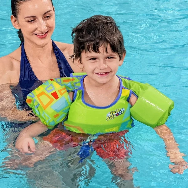 Flotador Salvavidas Niños Bestway Inflable Chaleco Brazos Variante Color Verde