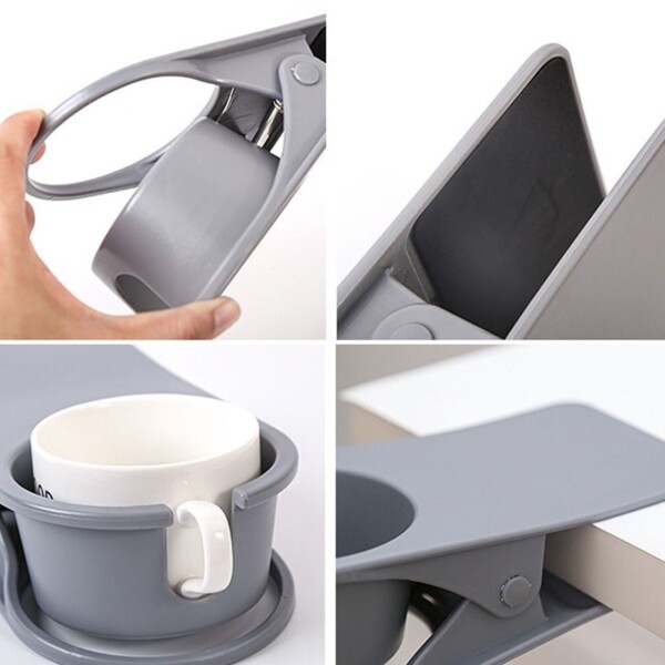 Soporte Vaso Taza Cafe Escritorio Mesa Pinza Posa Vaso Color Variante Celeste