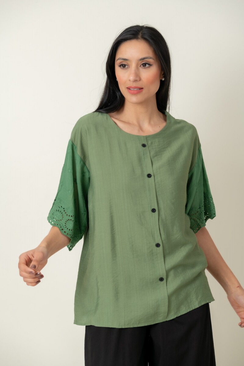 BLUSA GERBERA - Verde seco 