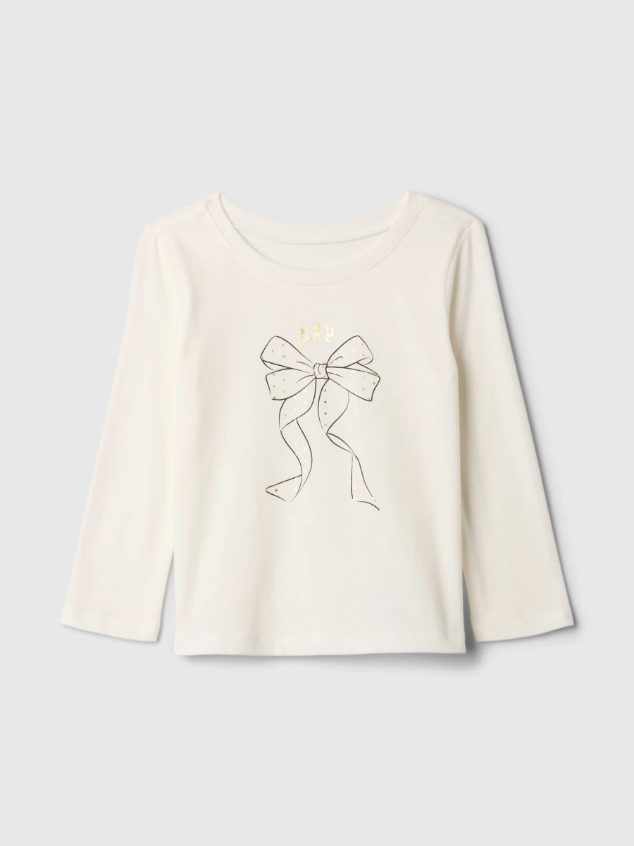 Remera Logo Gap Toddler Niña - New Off White 