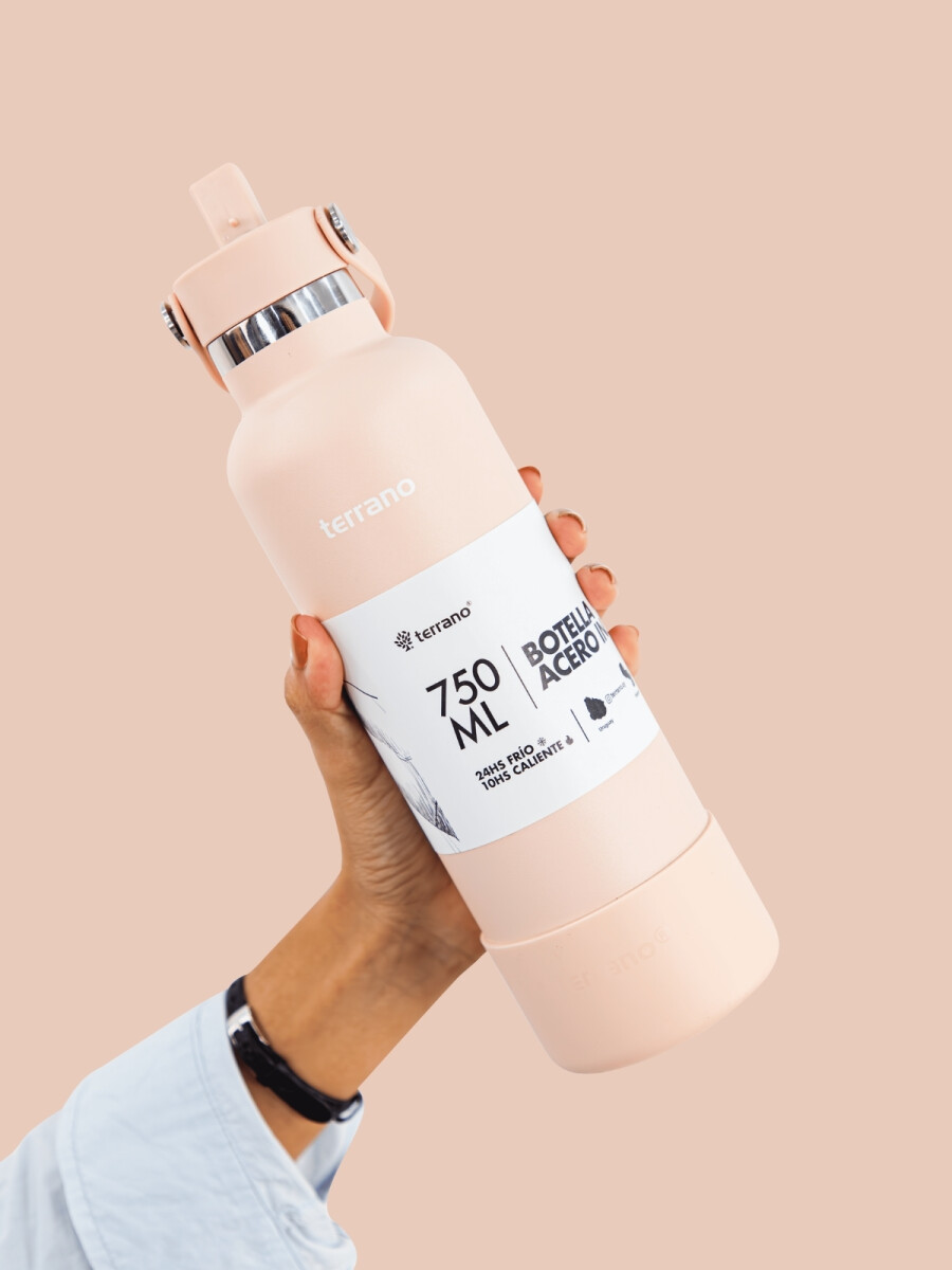Botella Térmica con Pico 750mL. - Rosado 