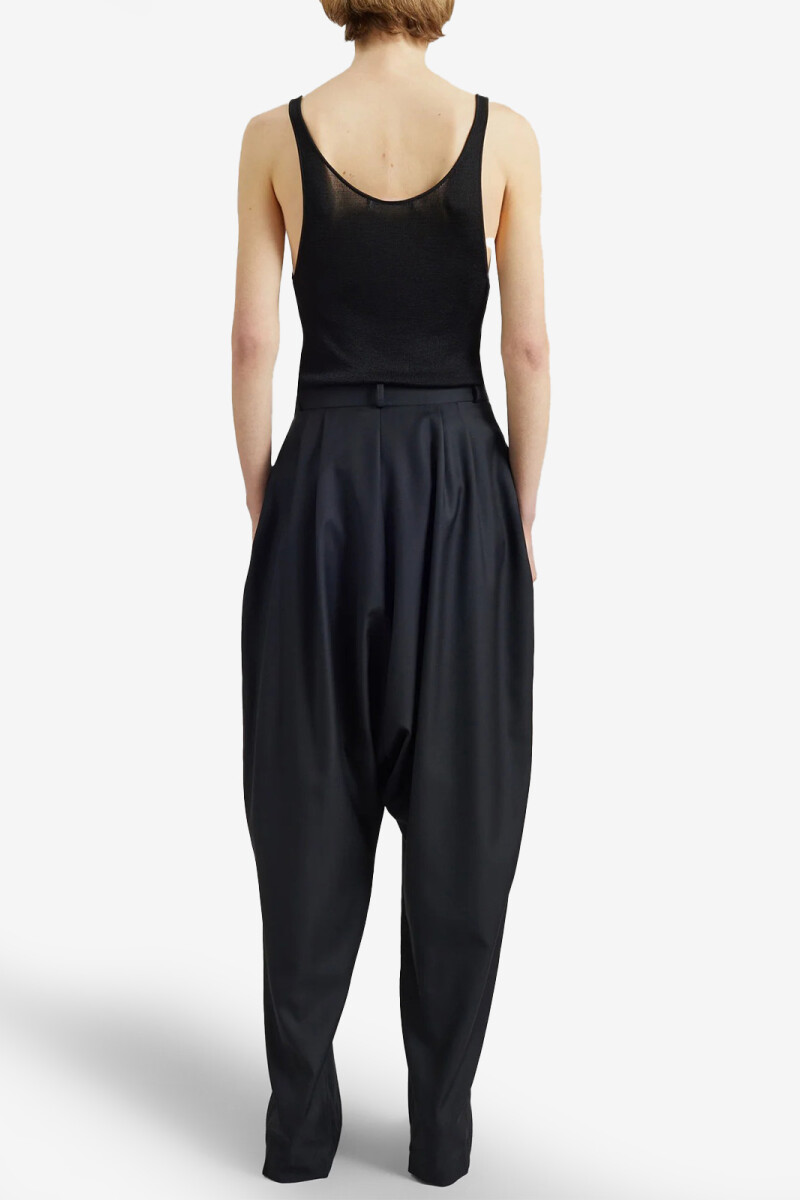 PANTALÓN DOUBLE ZIPPED SAROUEL Negro