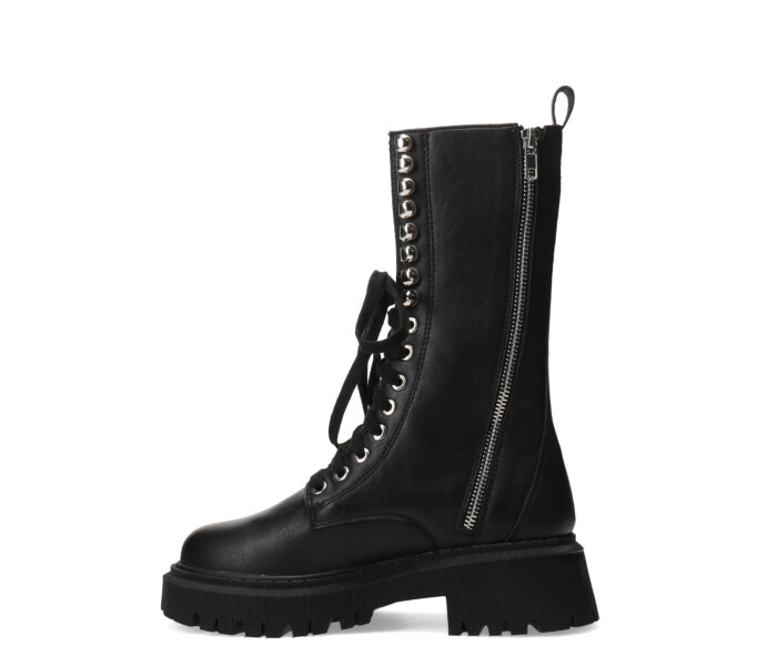 Bota MAWLA caña alta acordonada Black