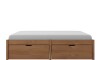 Cama Madera Maciza Con Cajones - 2 plazas - Linea Beauty Amendoa