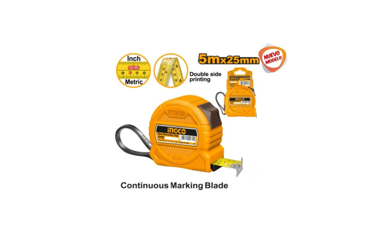 CINTA METRICA 5MX25MM DOBLE IMPRESA MET/PULG HSMT39525 CINTA METRICA 5MX25MM DOBLE IMPRESA MET/PULG HSMT39525