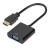 Adaptador Conversor Convertidor Hdmi Macho A Vga Hembra Variante Color Negro