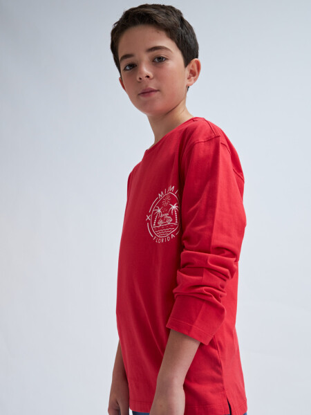 Camiseta manga larga Miami - Rojo