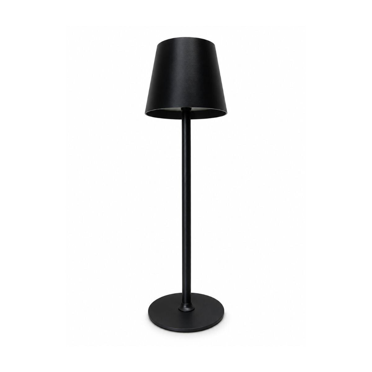 Lampara de mesa recargable negra USB 10x38 cm 