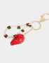 Llavero Metal Llavero Y Charm Frutilla - Rojo Medio