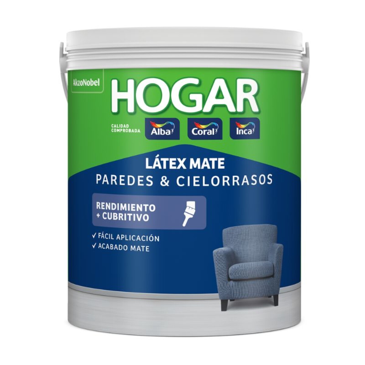 LATEX MATE PAREDES & CIELO RASOS - HOGAR INCA 18 LT BLANCO 