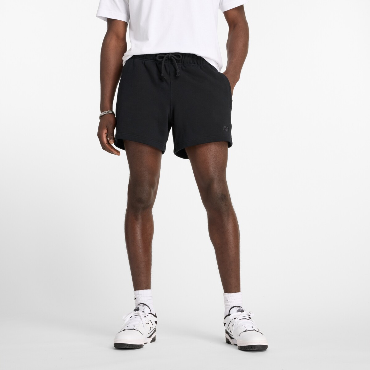 Short New Balance de Hombre - Athletics Short 5"- MS41511BK - BLACK 