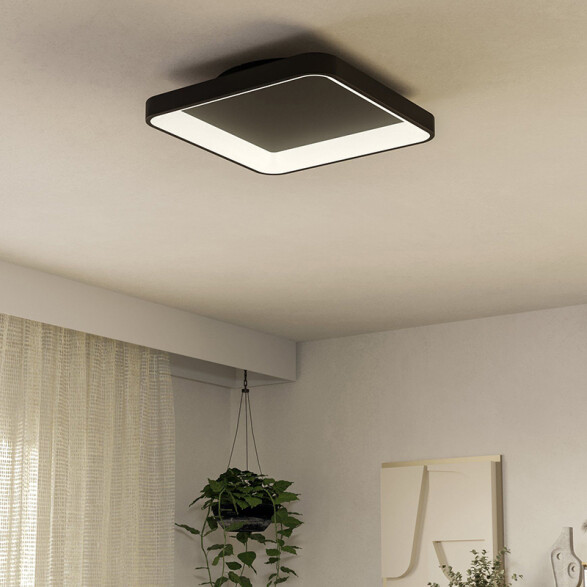 Plafón negro LED 12W blanco dinámico LORETELLO EG1228