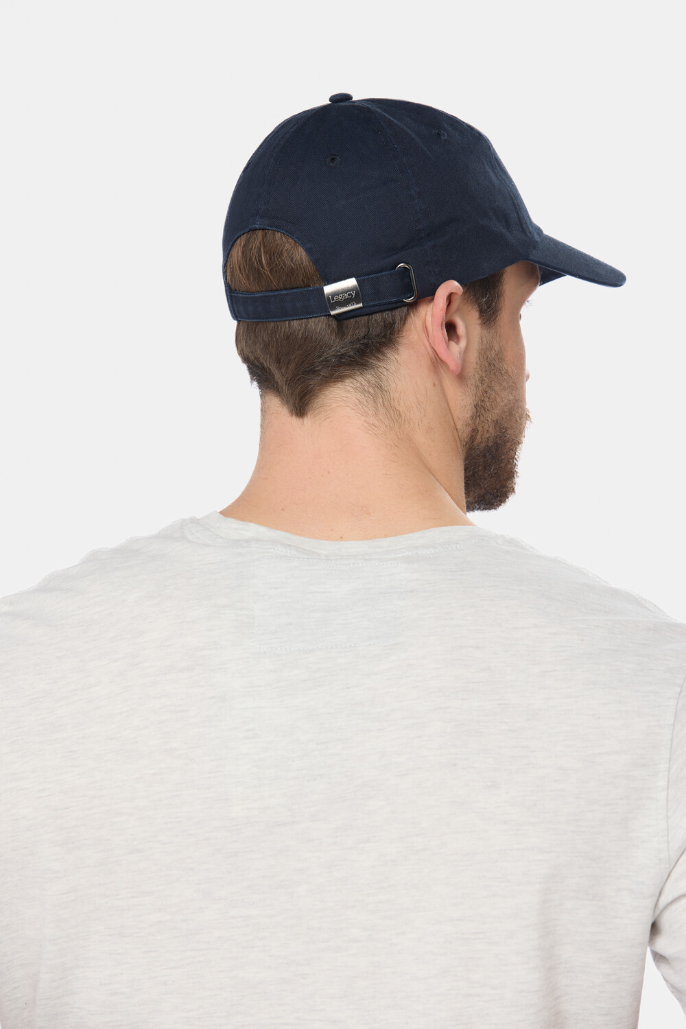 GORRO VISER DE LONA CON PARCHE DE GOMA Azul