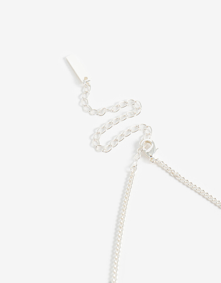 Collares Cortos Metal Collar Corto Metal Delicado - Plateado