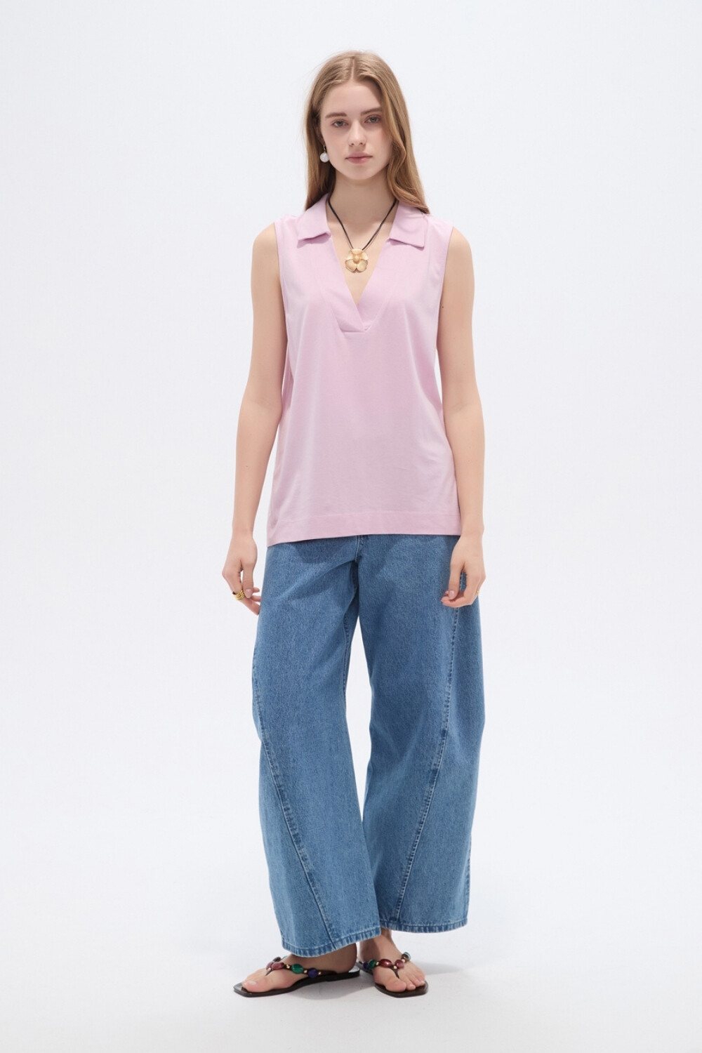 Musculosa Bek Rosa Viejo