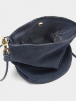 Bolso Bucket De Piel Con Bandolera azul-marino