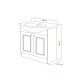 VANITORY DOS PUERTAS CON BACHA MADERA BLANCO LINEA BELLOTO BLANCO